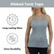 3-Pack Women's Regular Fit Cotton Blend Ribbed Tank Tops - Soft Breathable, Gym & Lounge Wear (M-2XL)